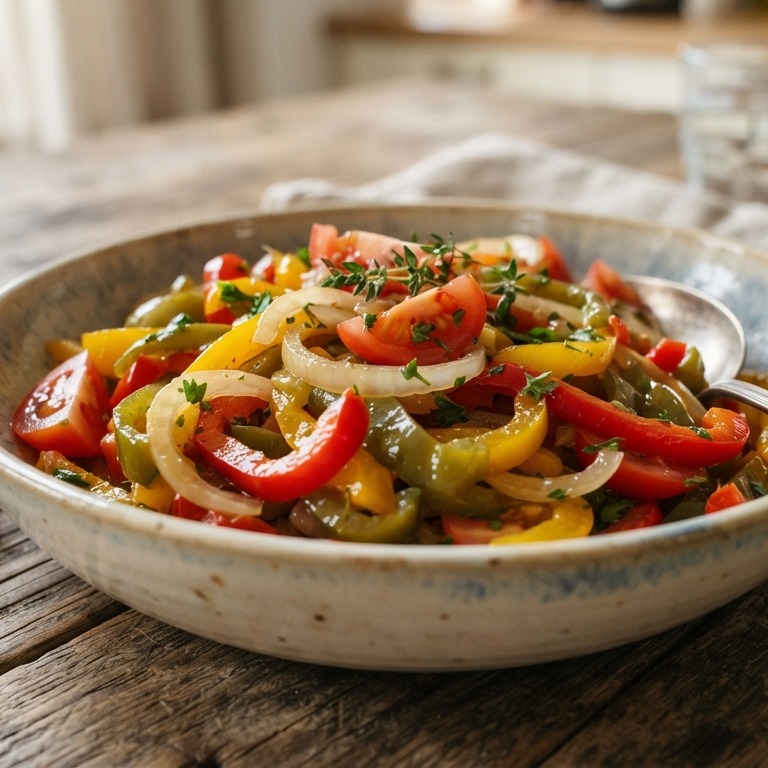 Zoetzure paprikasalade recept