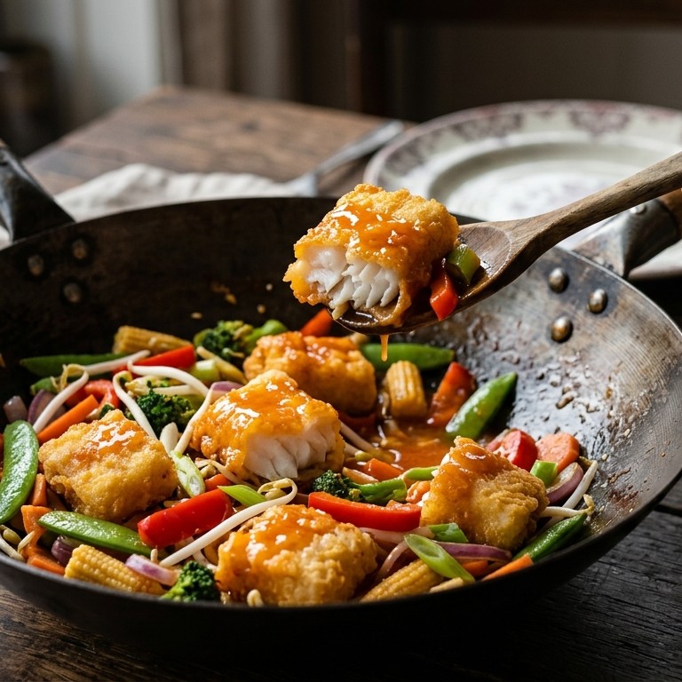 Zoetzure vis met Thaise groenten recept