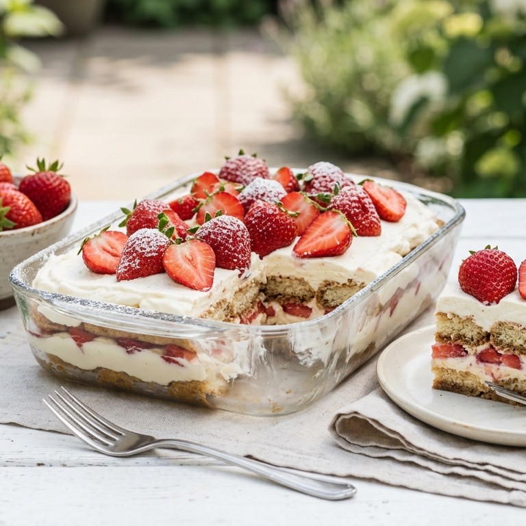 Zomerse aardbeientiramisu recept