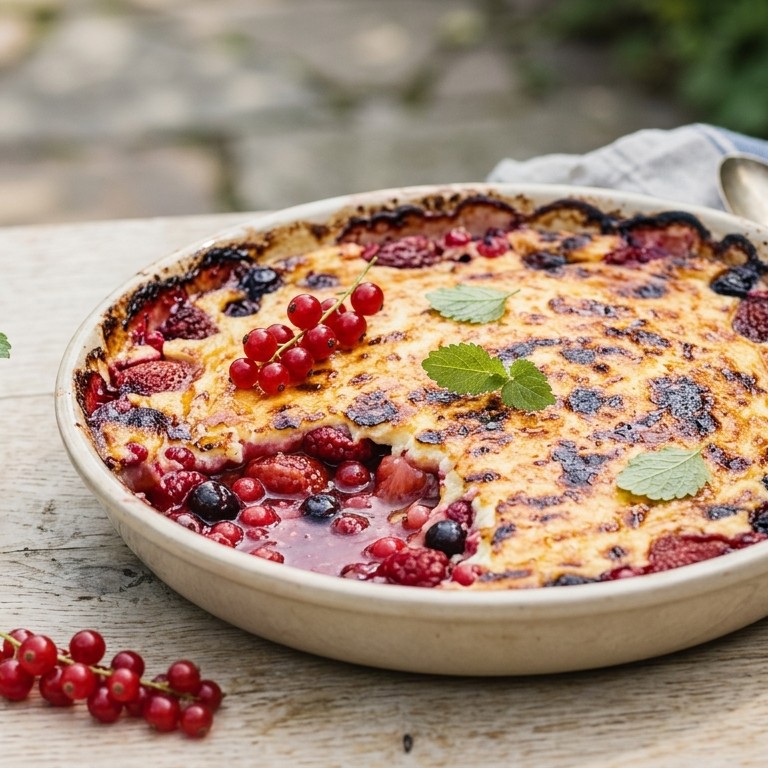 Zomervruchten met kwarkgratin recept