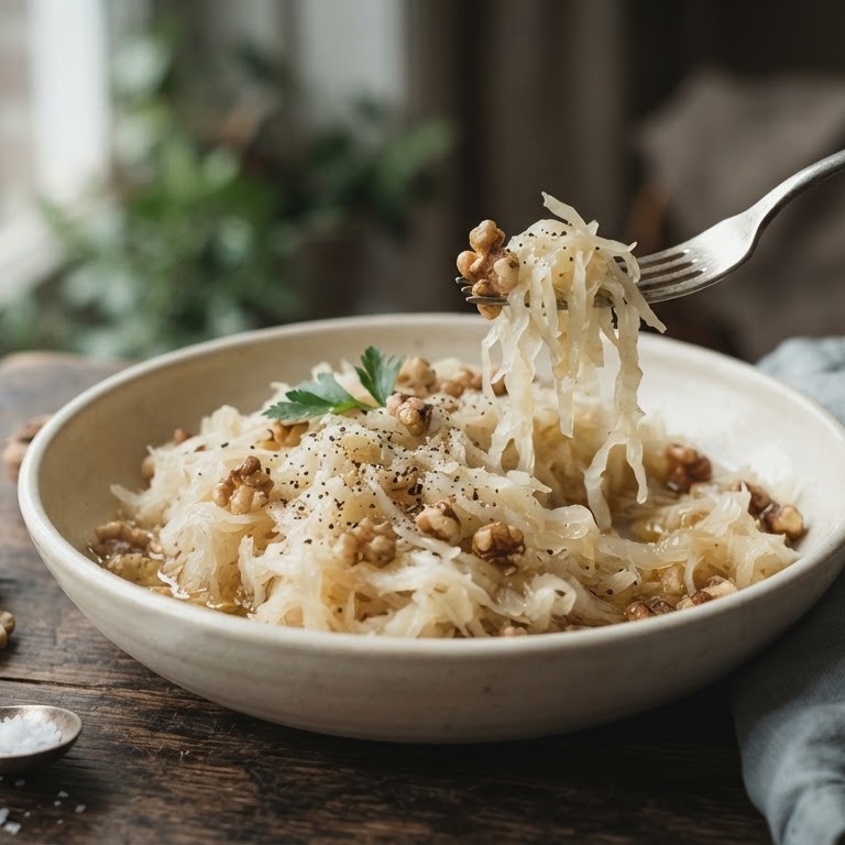 Zuurkool in notenolie recept