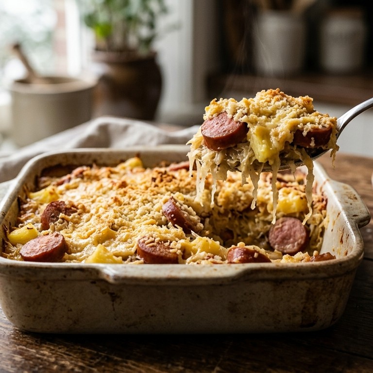 Zuurkool met kaascrumble recept