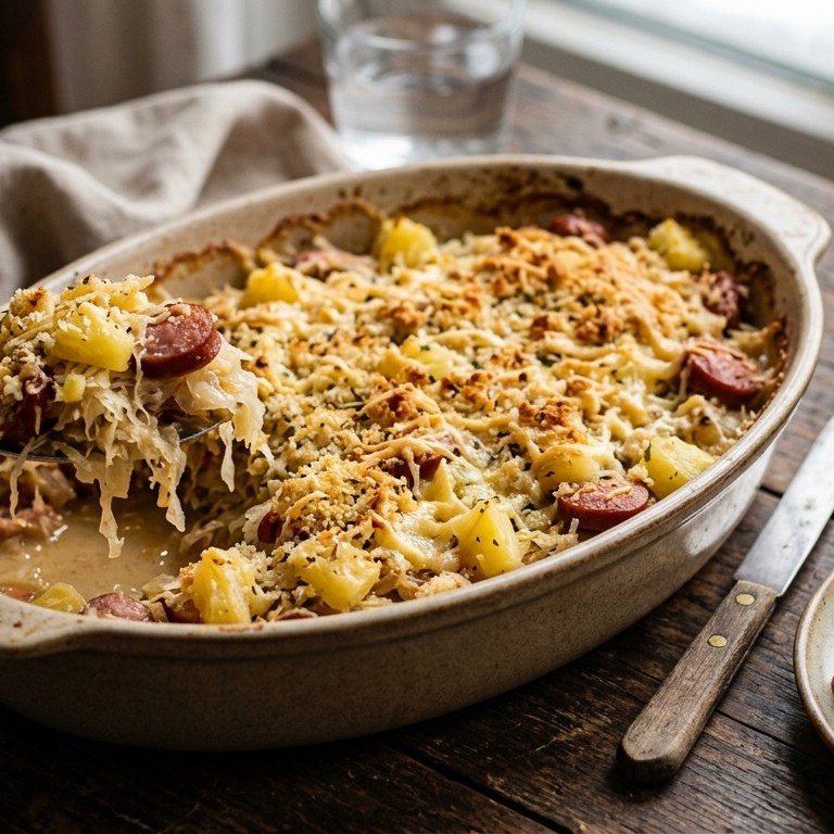 Zuurkool met kaascrumble recept