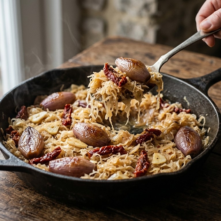 Zuurkool met sjalotjes recept