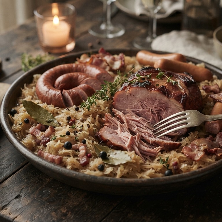 Zuurkool met spek en beenham recept