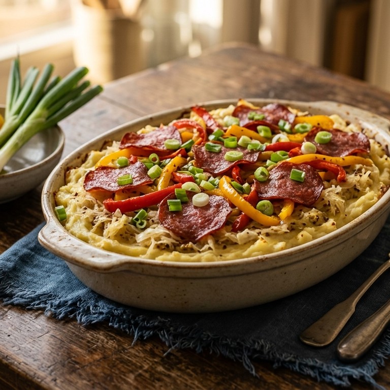 Zuurkool-salamischotel recept