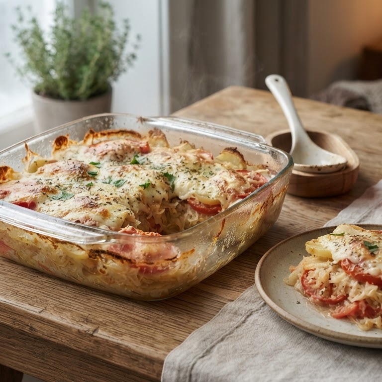 Zuurkool-tomaatschotel recept