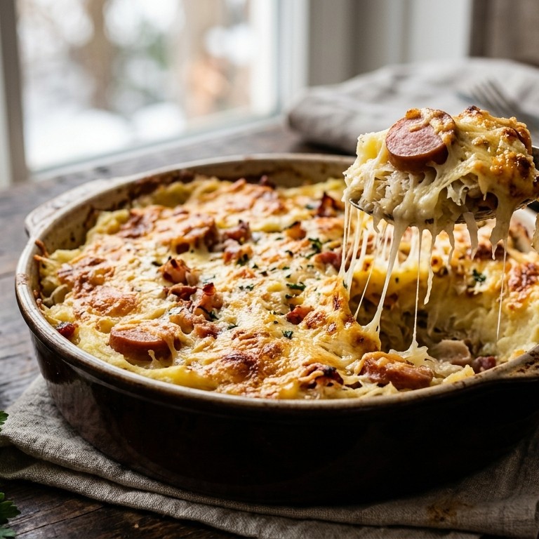Zuurkool uit de oven met kaas recept