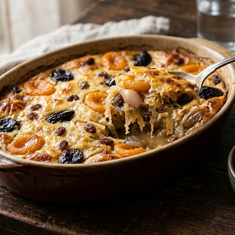 Zuurkoolschotel met abrikozen recept