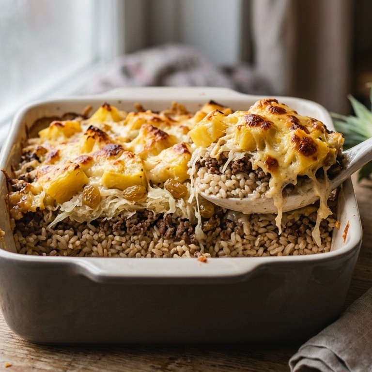 Zuurkoolschotel met ananas en kaassaus recept