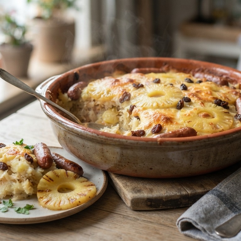 Zuurkoolschotel met ananas recept