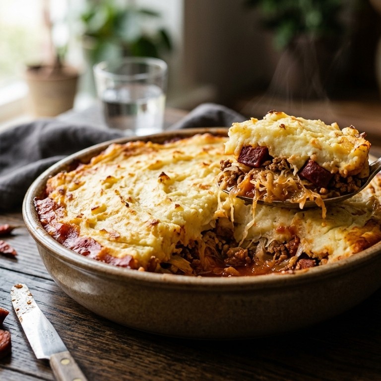 Zuurkoolschotel met chorizo recept