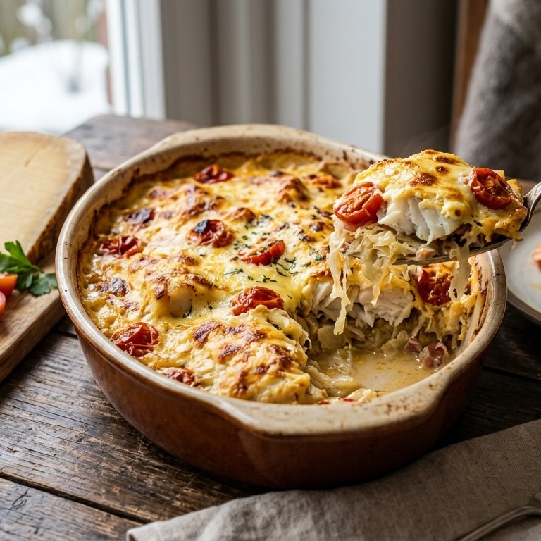 Zuurkoolschotel met kabeljauw recept