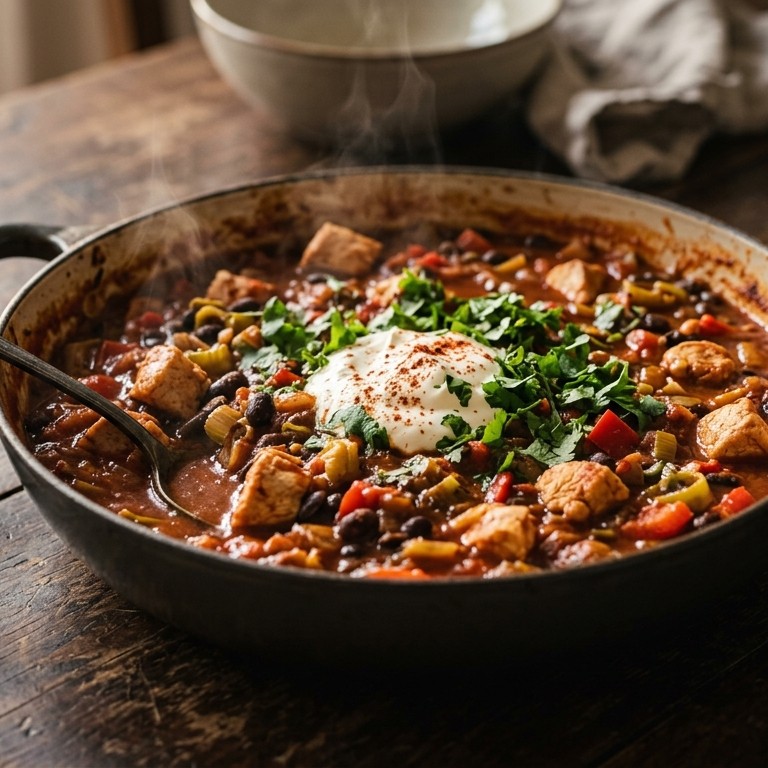 Zwarte bonen chili met kip recept