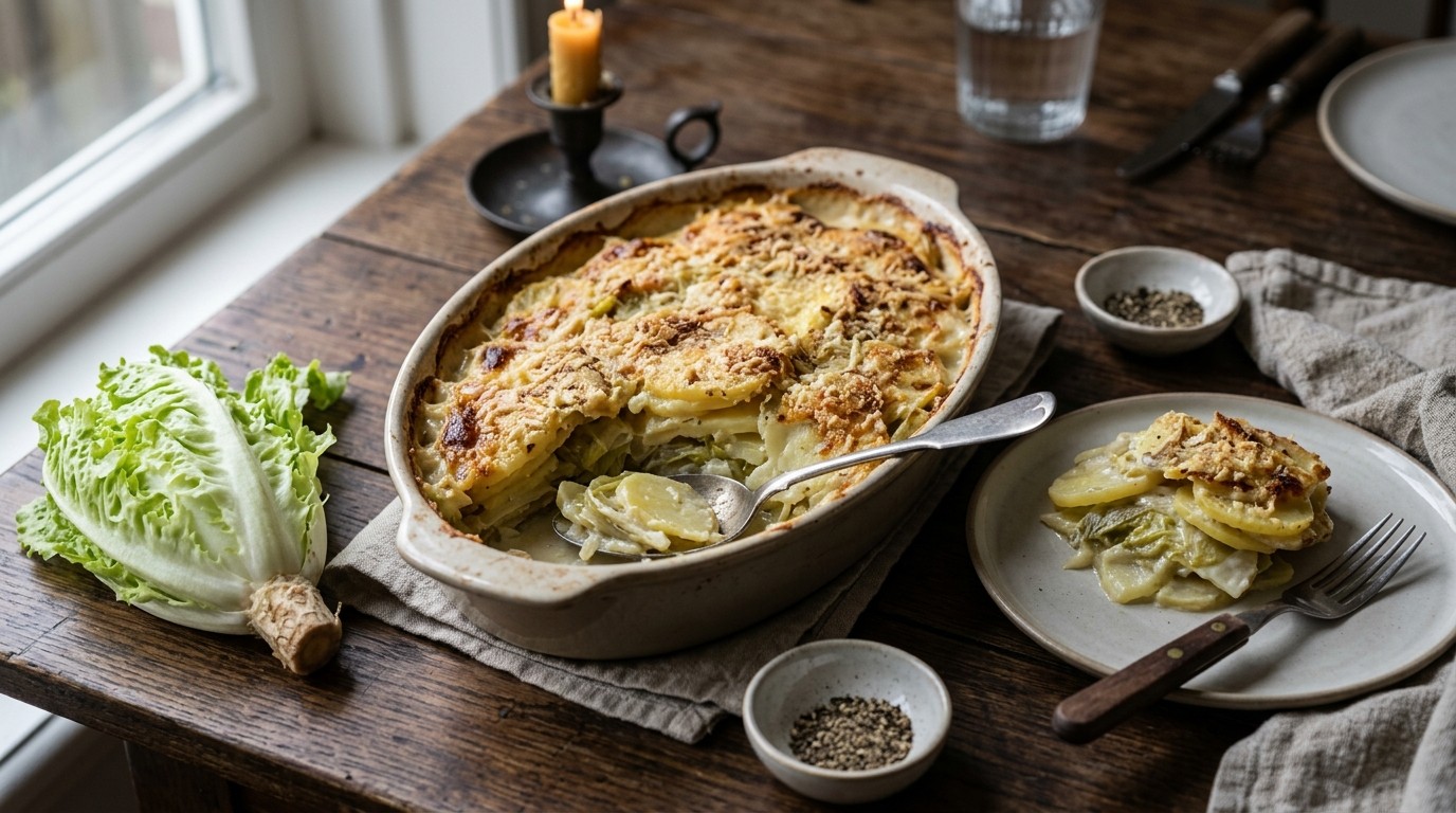 Aardappel-andijvie Schotel
