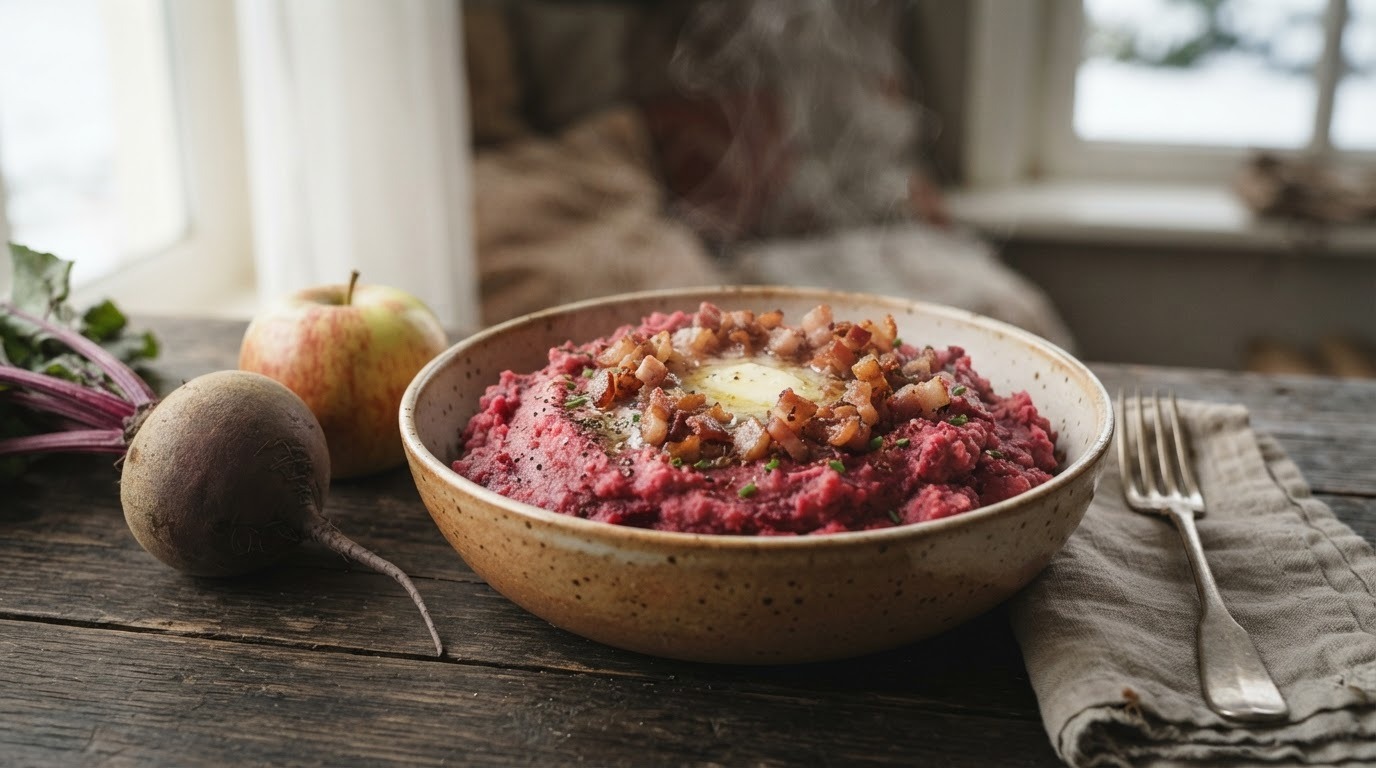 Aardappel-bietenstamppot