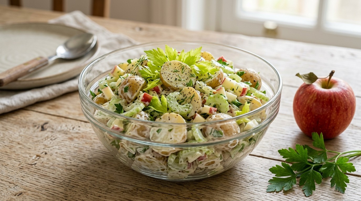 Aardappel-bleekselderij salade