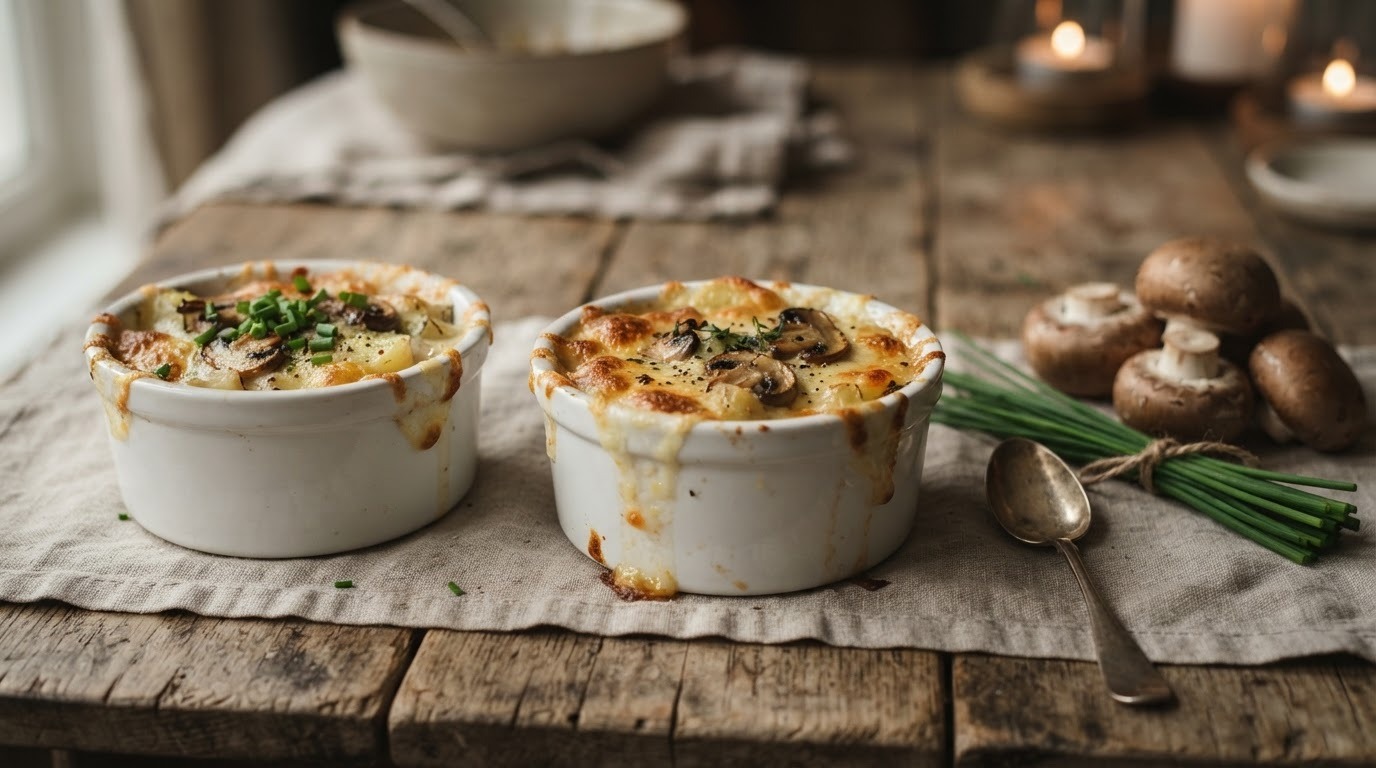 Aardappel-champignongratins