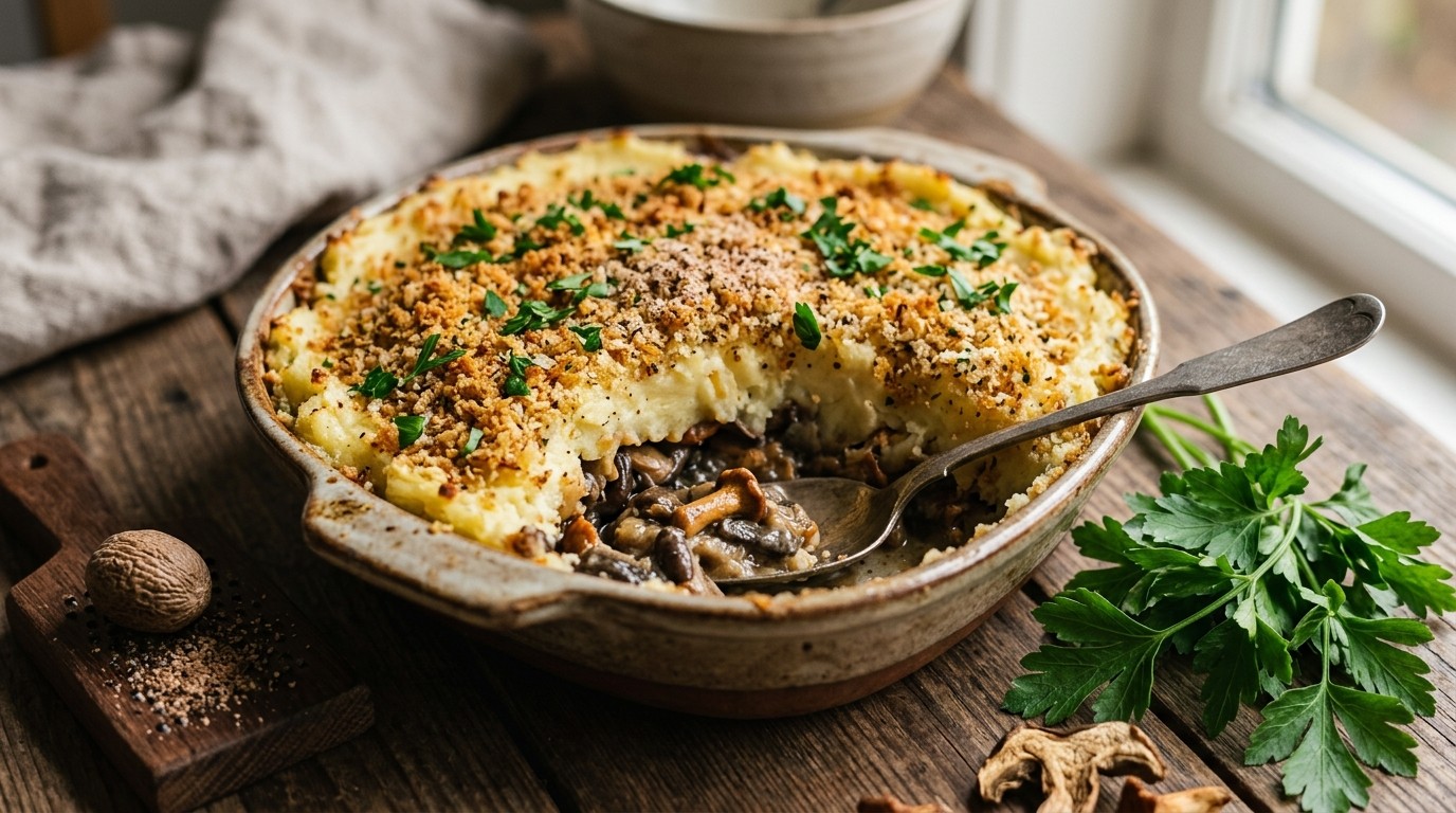 Aardappel-champignonschotel