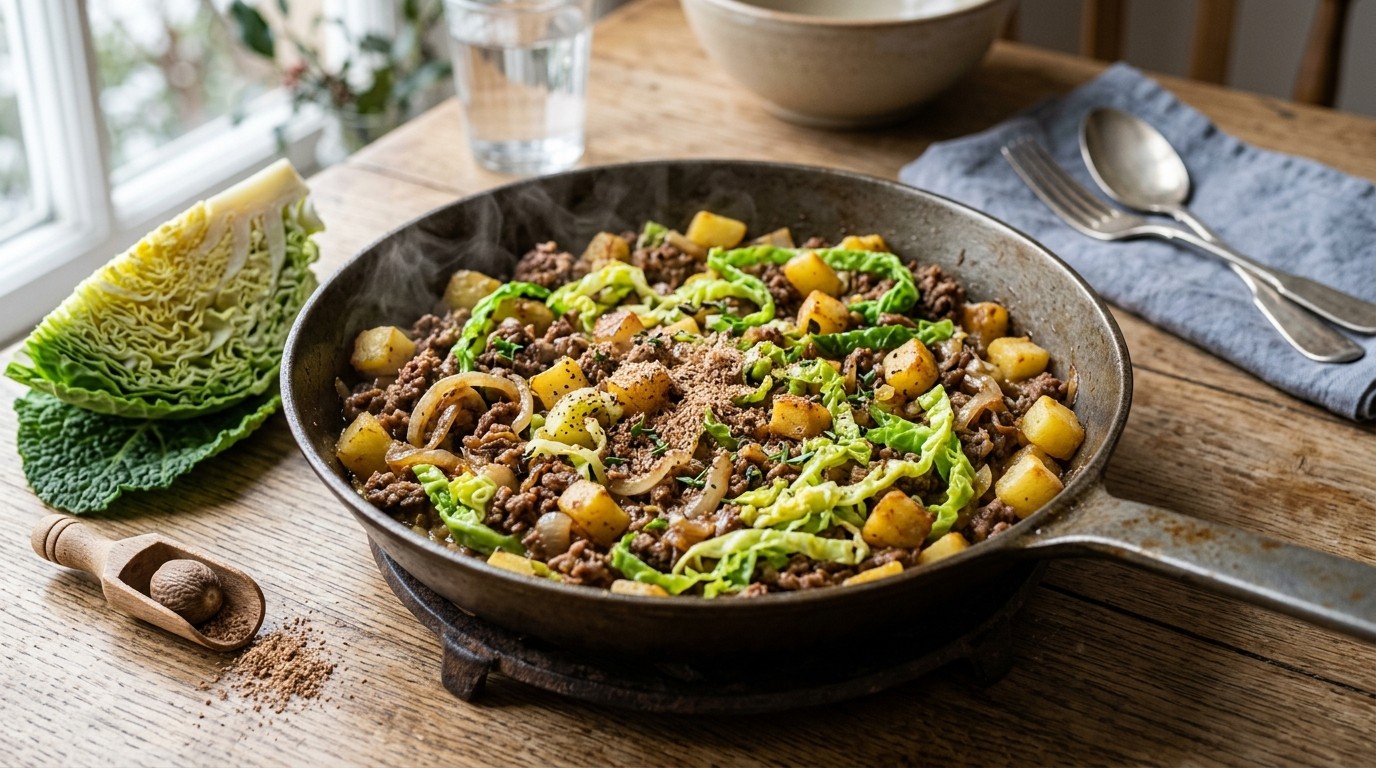 Aardappel-gehaktpannetje