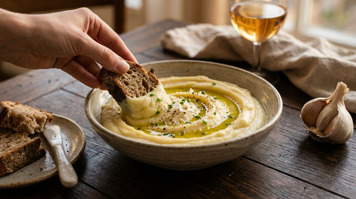 Aardappel-knoflook Crème