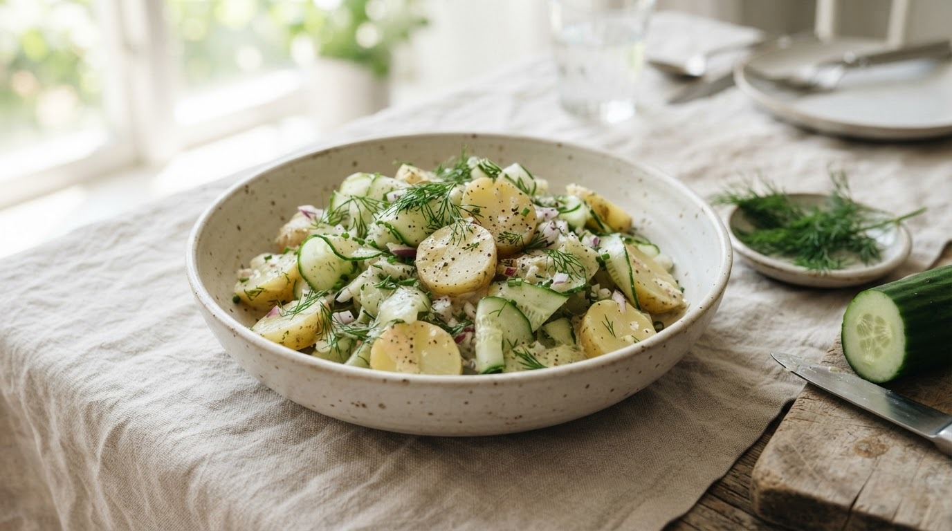 Aardappel-komkommersalade