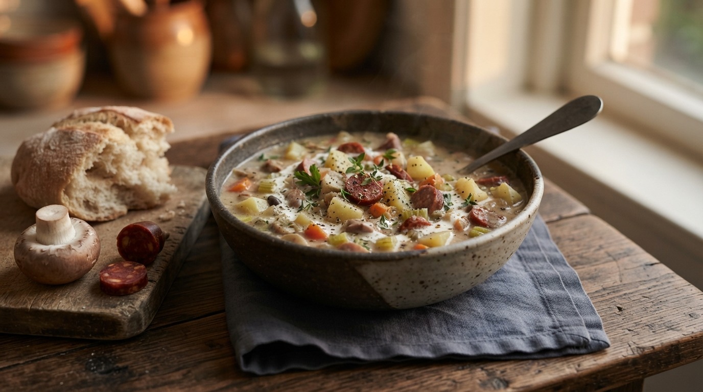 Aardappel maaltijd soep