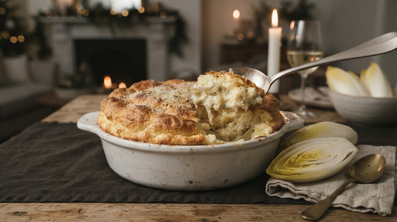 Aardappel-witlofsoufflé