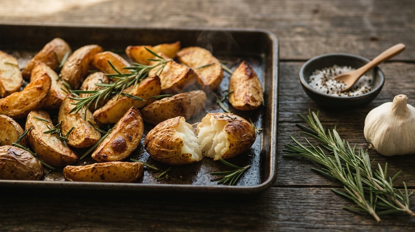 Aardappels uit de oven met rozemarijn