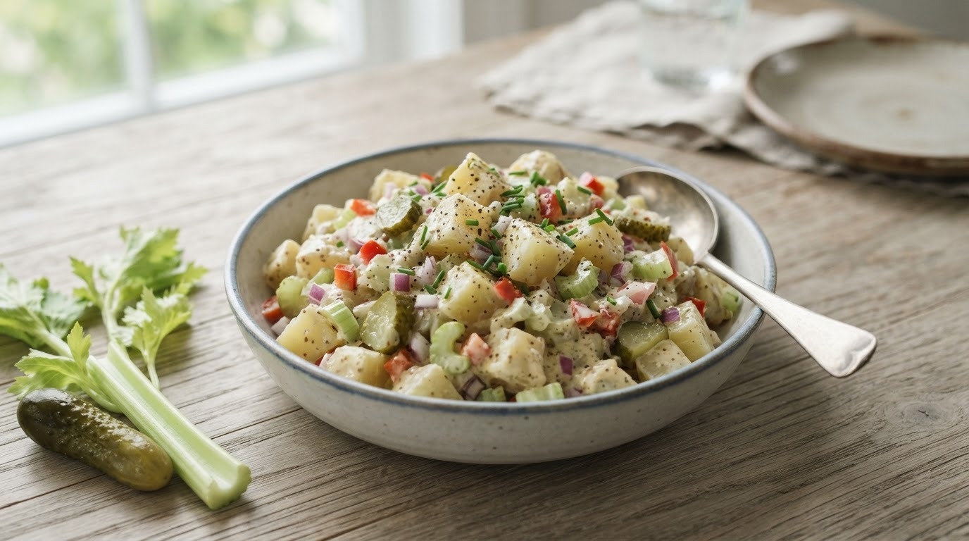 Aardappelsalade met bleekselderij
