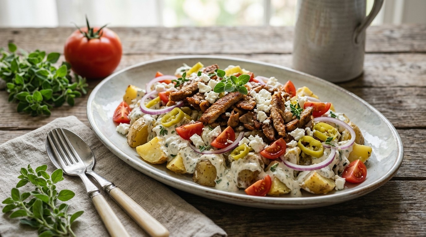 Aardappelsalade met Gyros