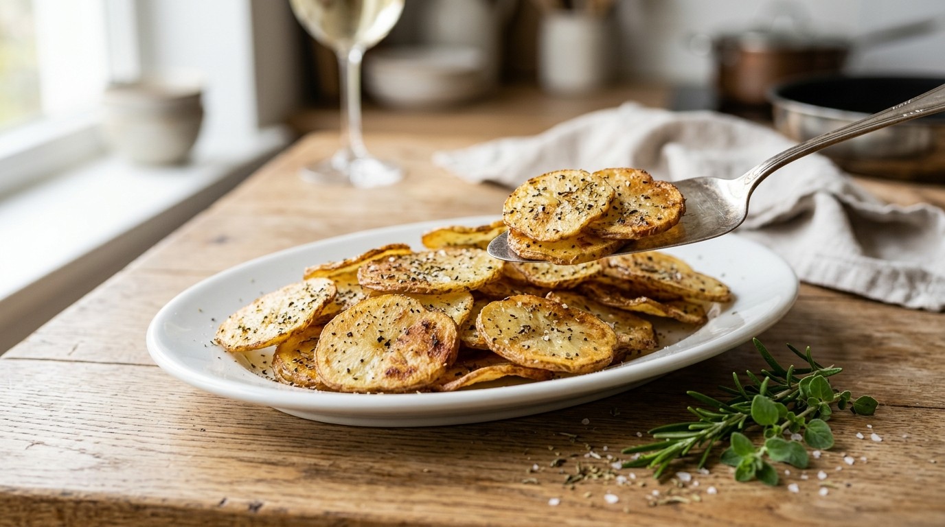 Aardappelschijfjes met Italiaanse kruiden