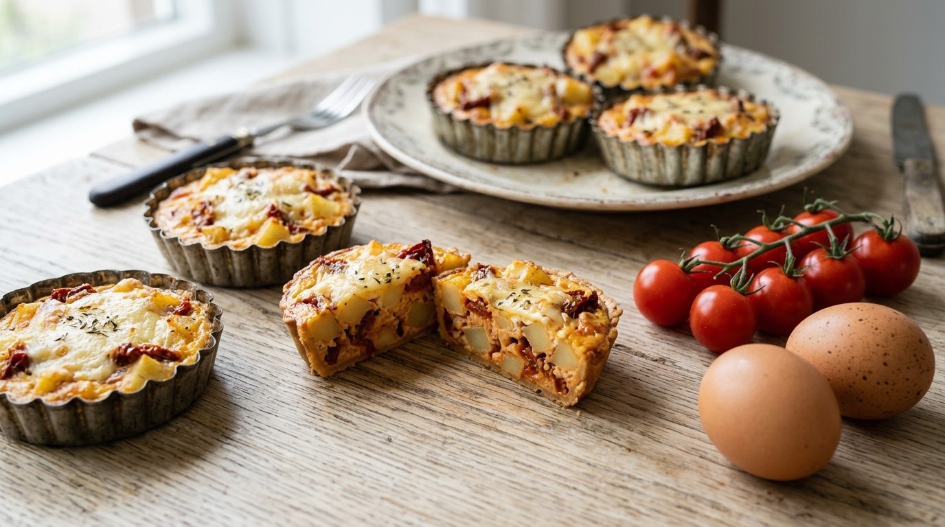 Aardappeltaartjes met tomaat