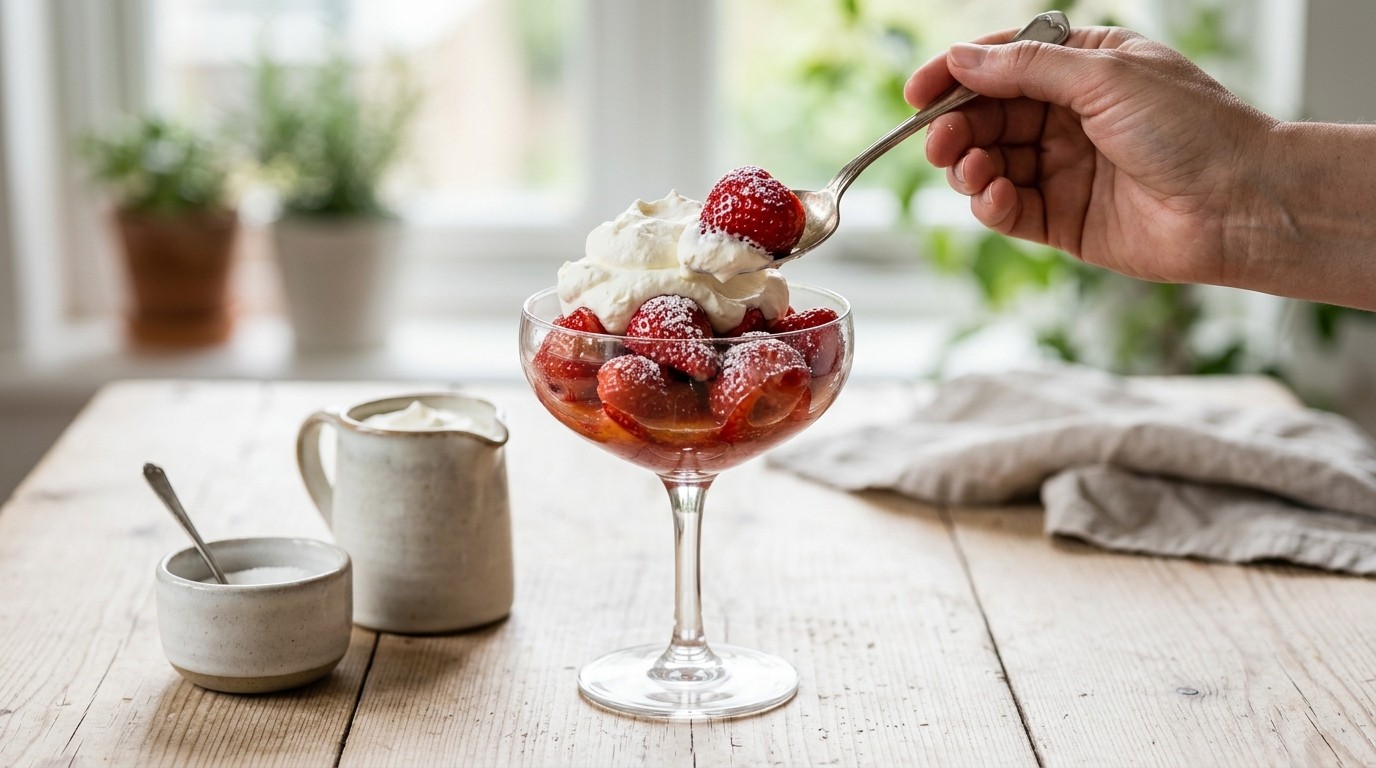 Aardbeien geparfumeerd met sinaasappel