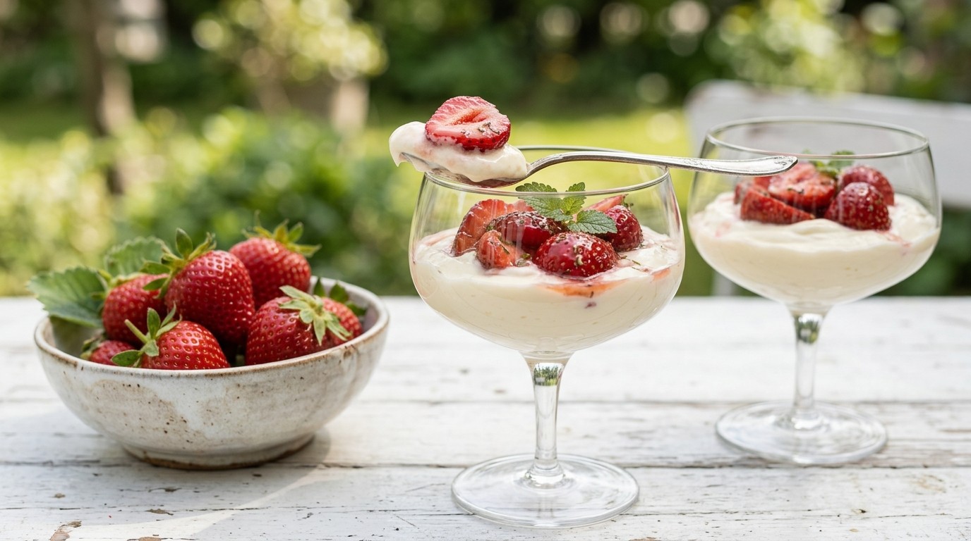 Aardbeien met Mascarponekwark