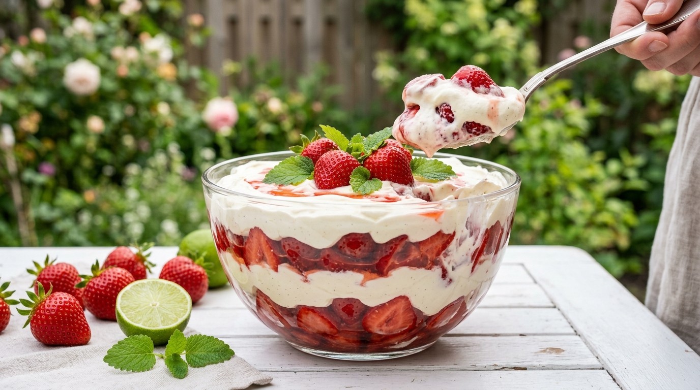 Aardbeien met Roomcrème Voor Buffet