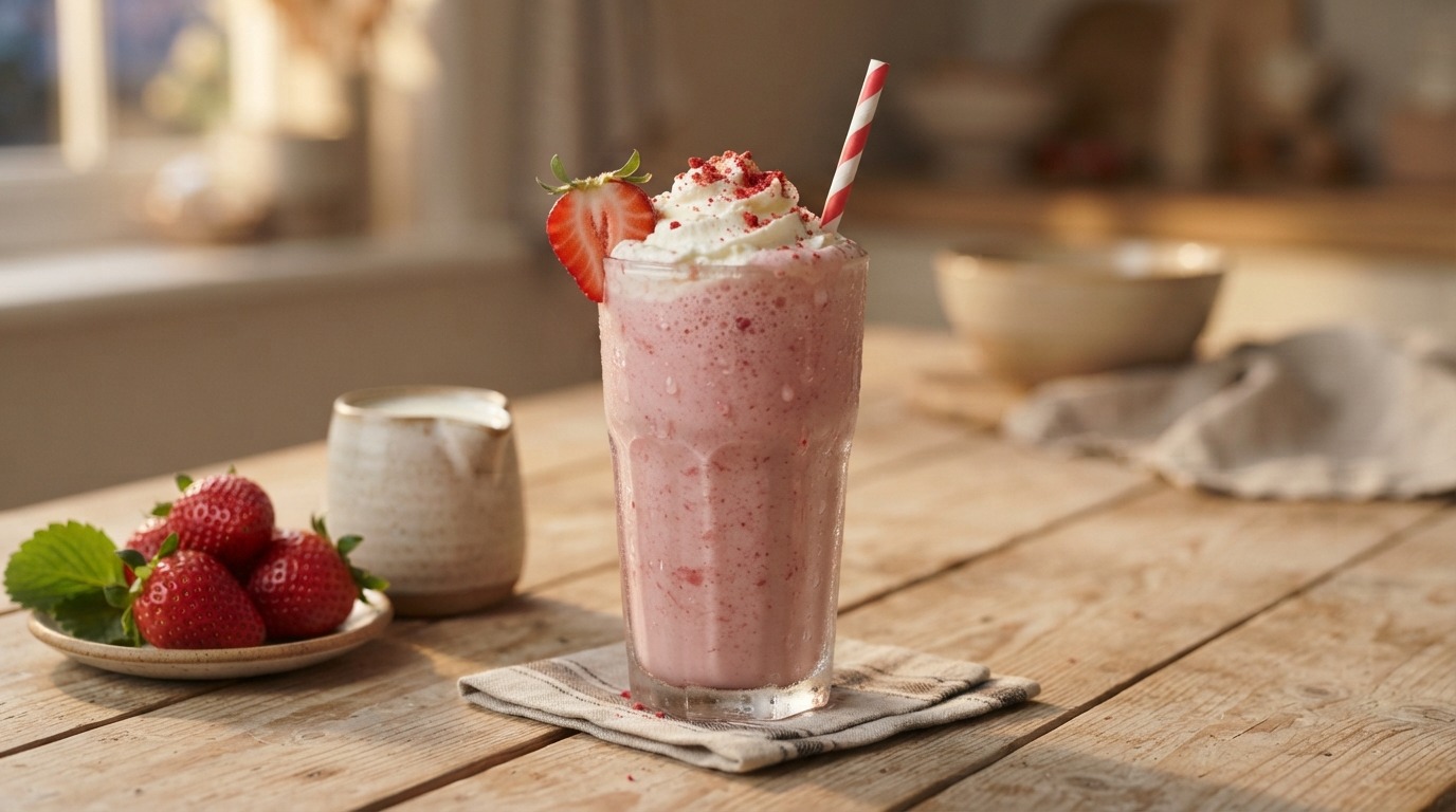 Aardbeien milkshake