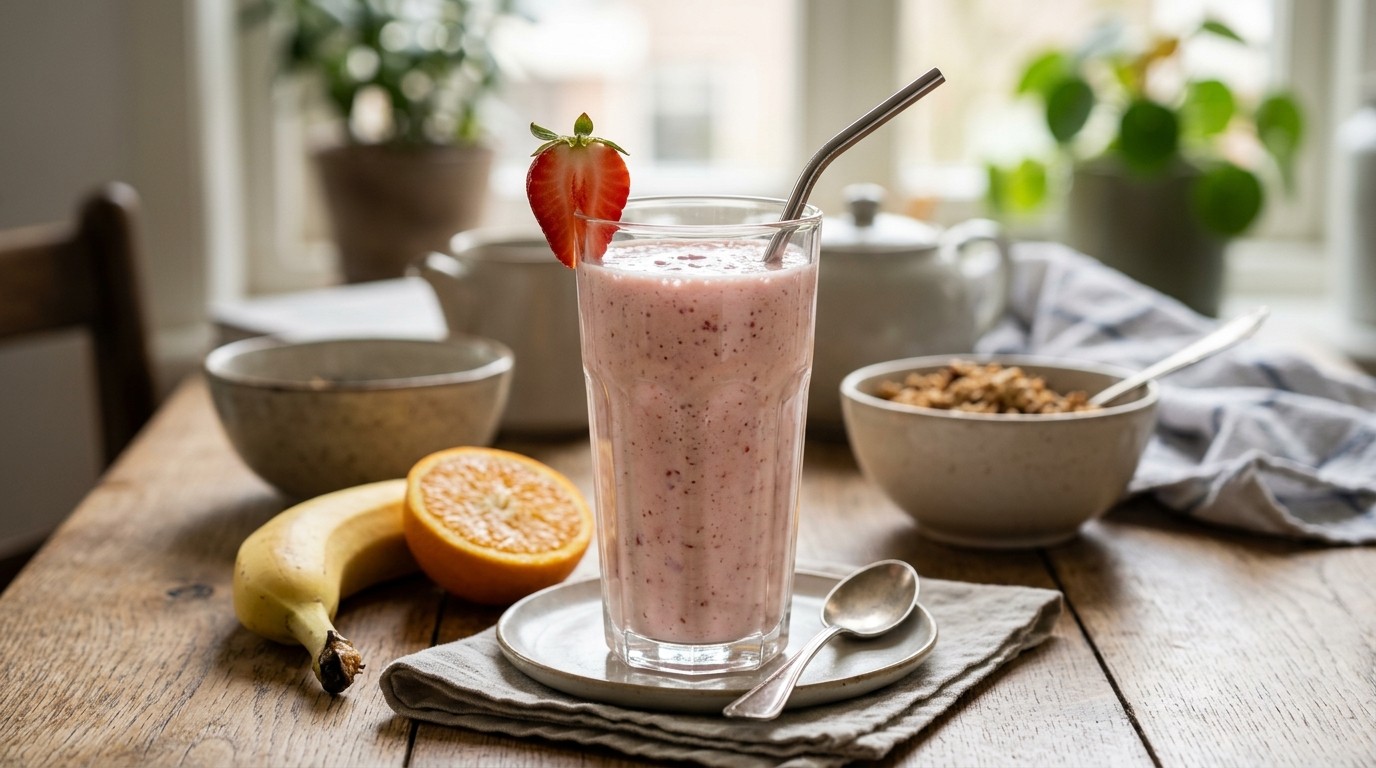 Aardbeien-yoghurtshake