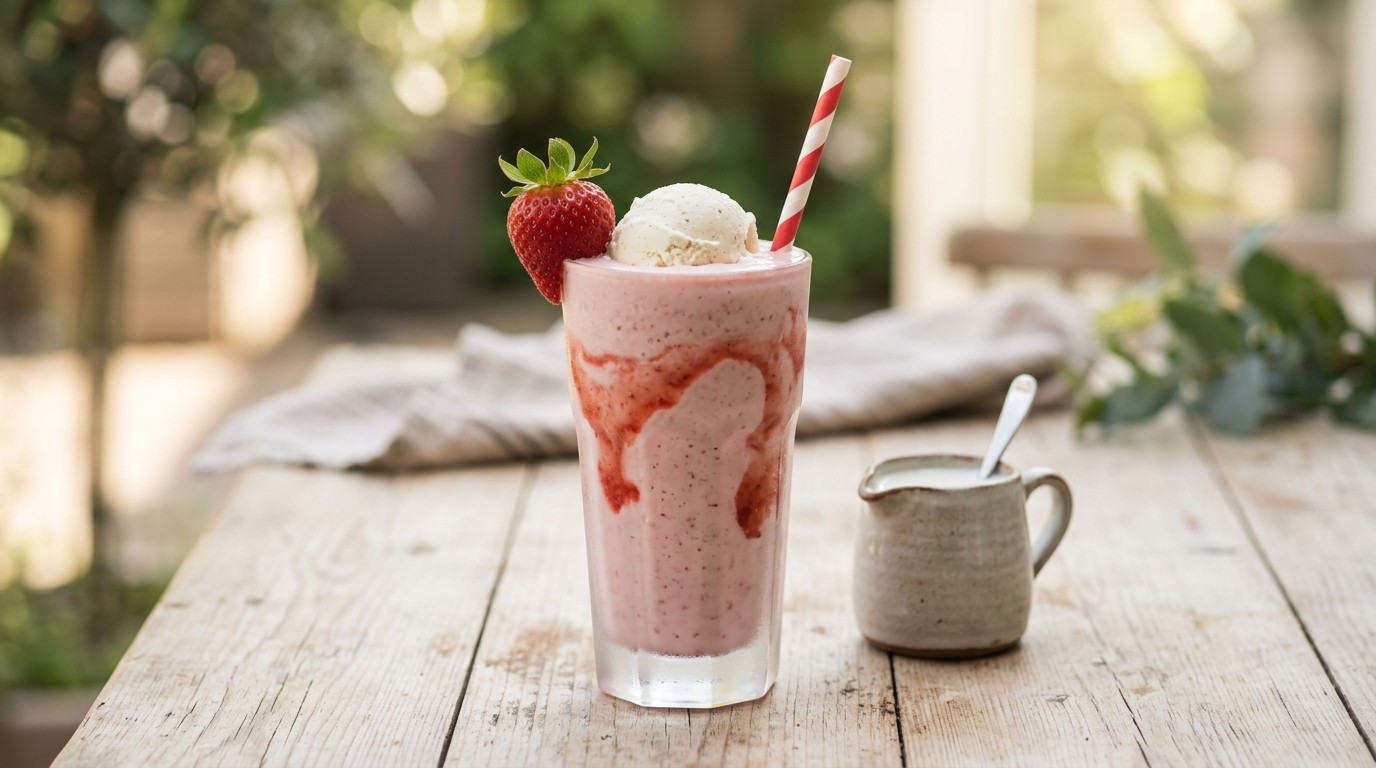 Aardbeienmilkshake