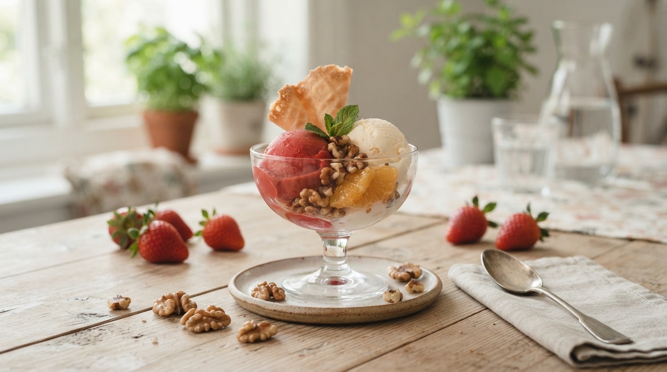 Aardbeiensorbet