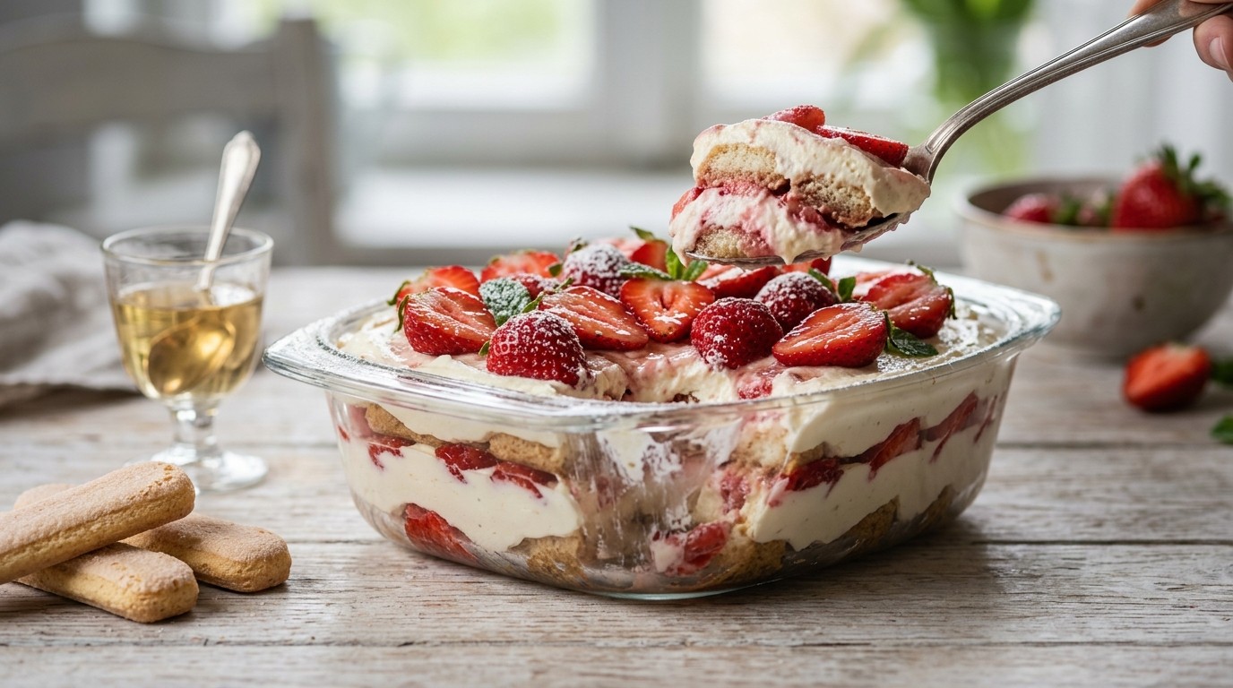 Aardbeientiramisu