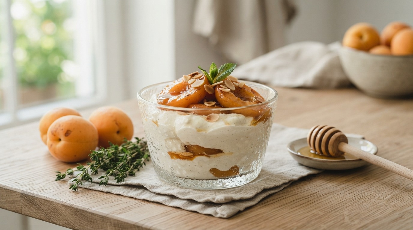 Abrikozen met mascarponeroom