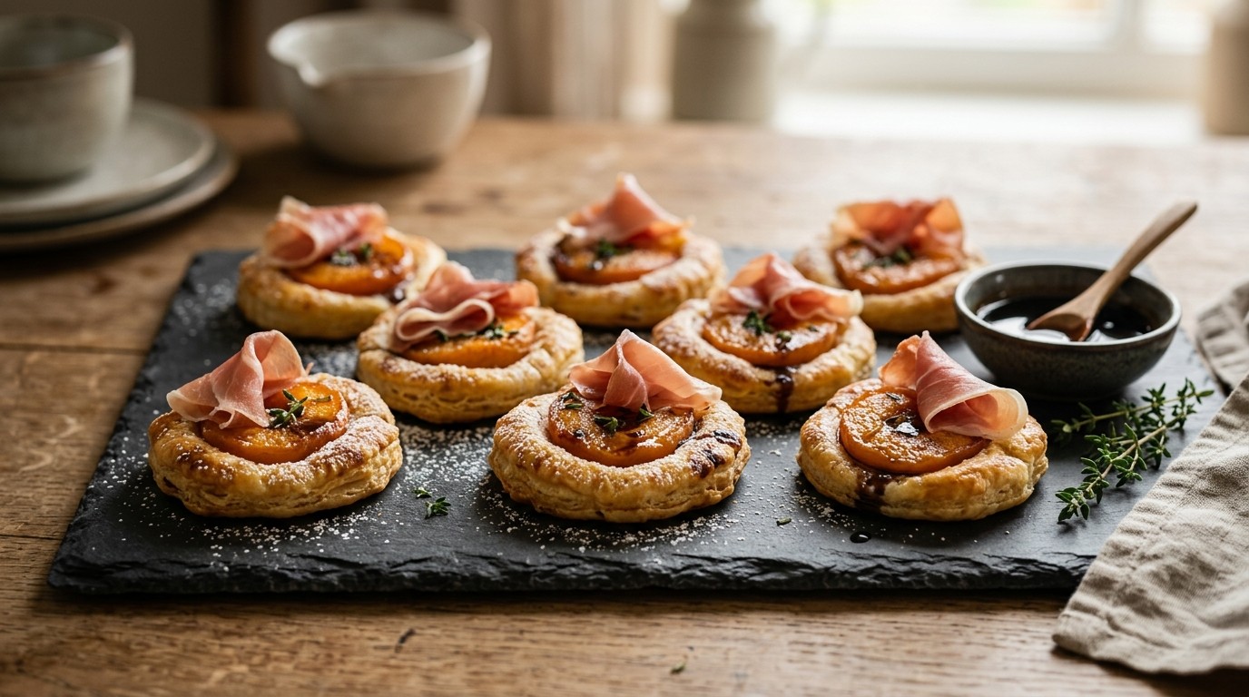 Abrikozengaletjes met Serranoham
