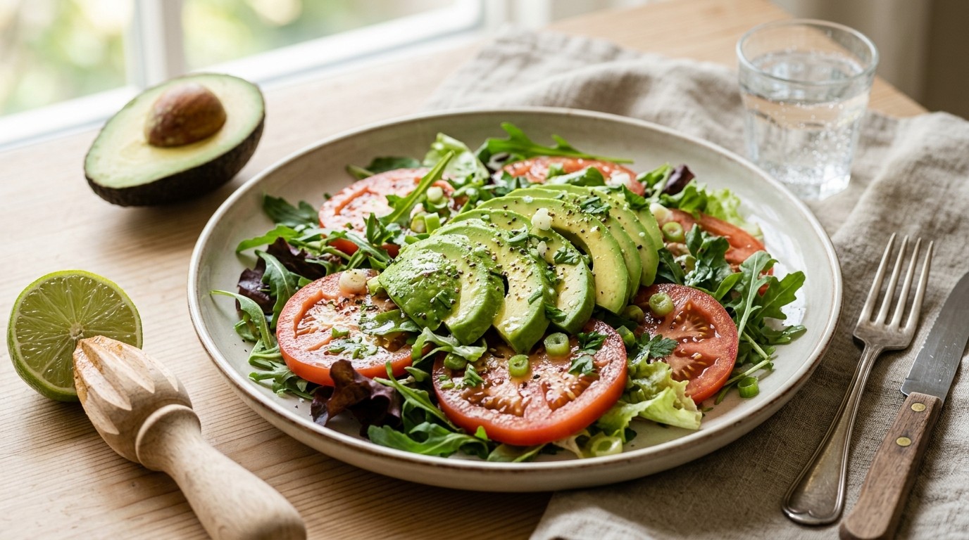 Advocadosalade met een limoendressing