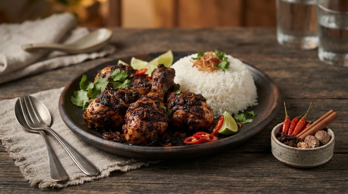 Ajam Sekali Pedis (gegrilde, stevig gekruide drumsticks)