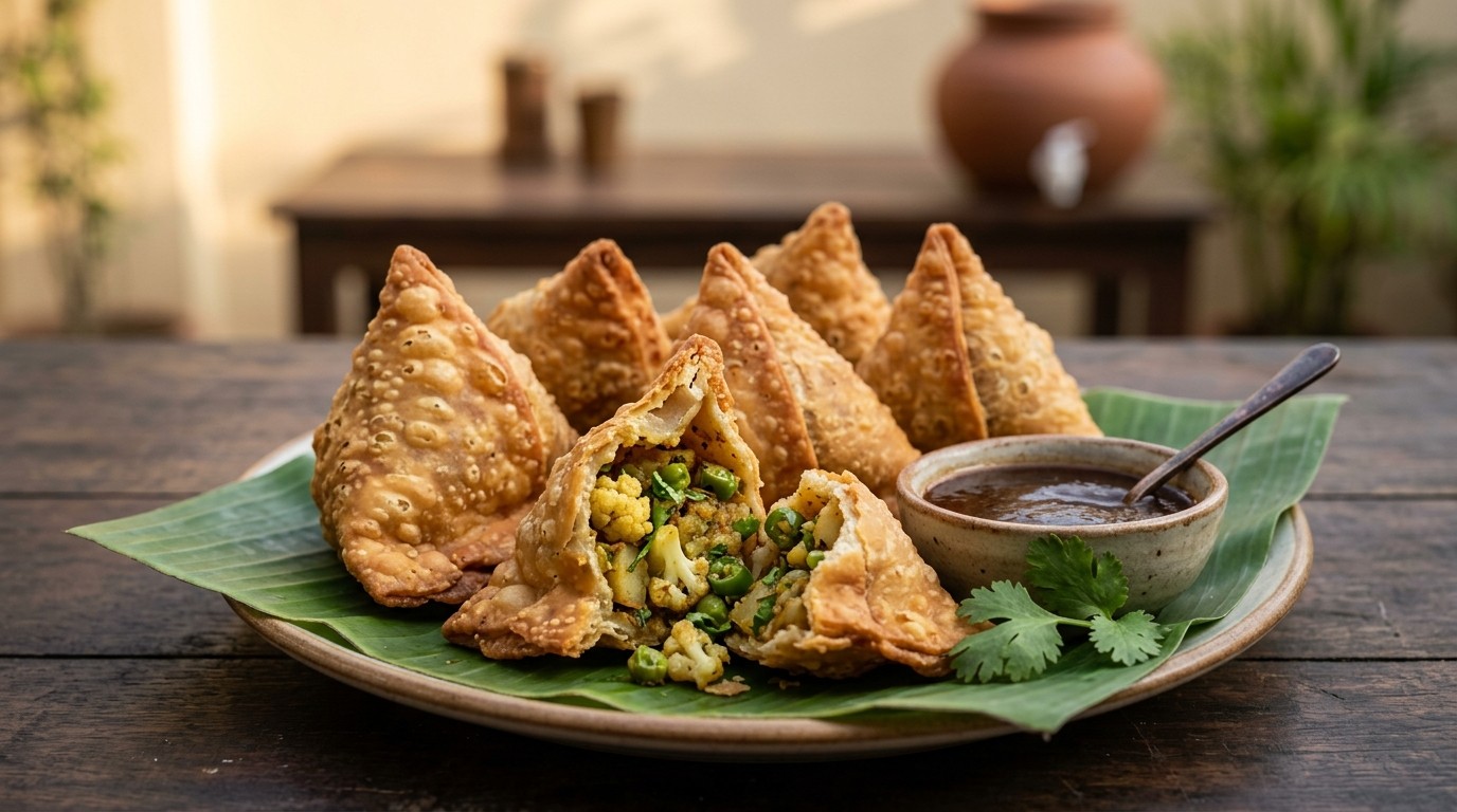 Aloo Samosa (Groente Vulling)