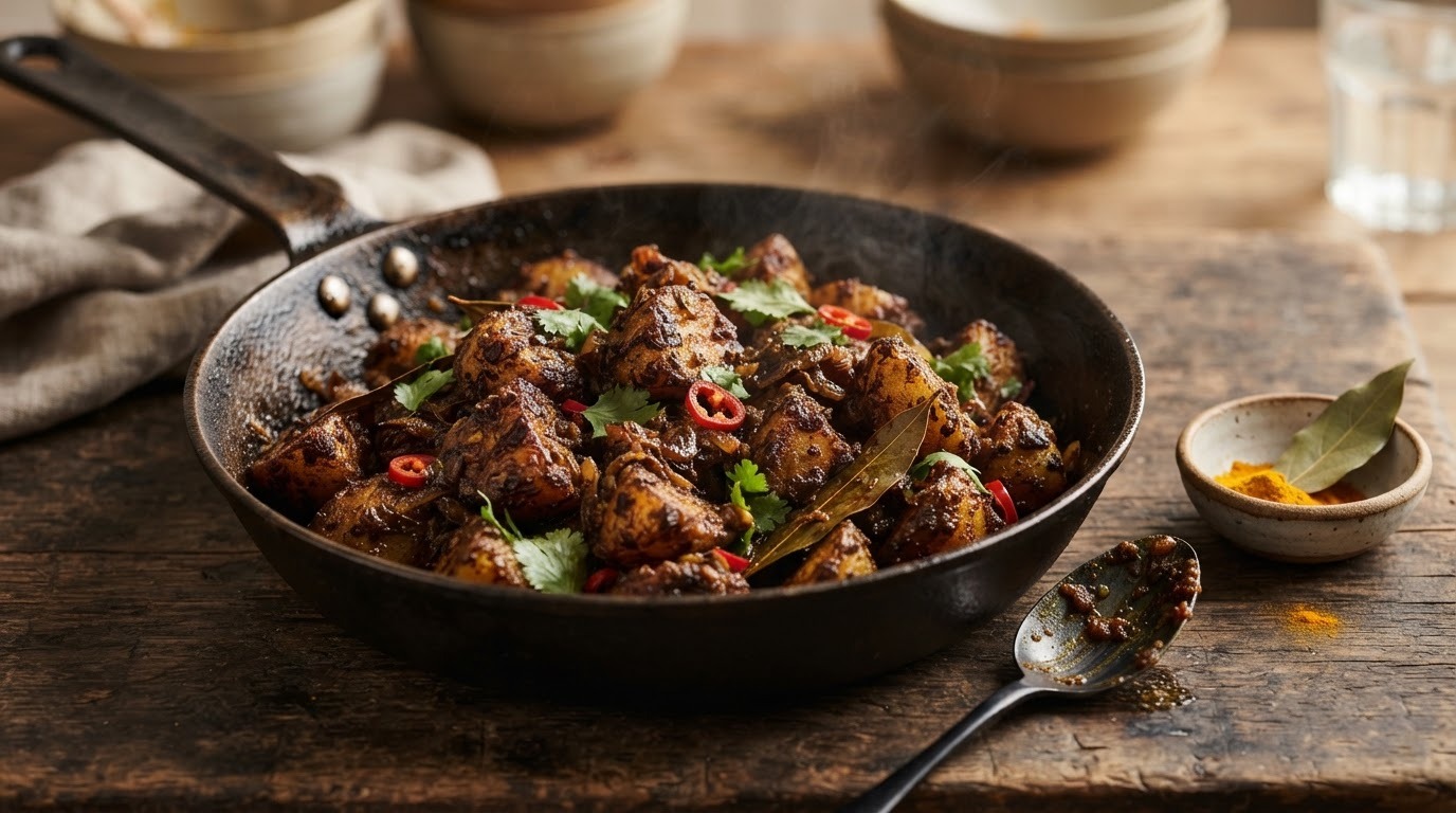 Alu bhoone (Gekruide aardappelen)