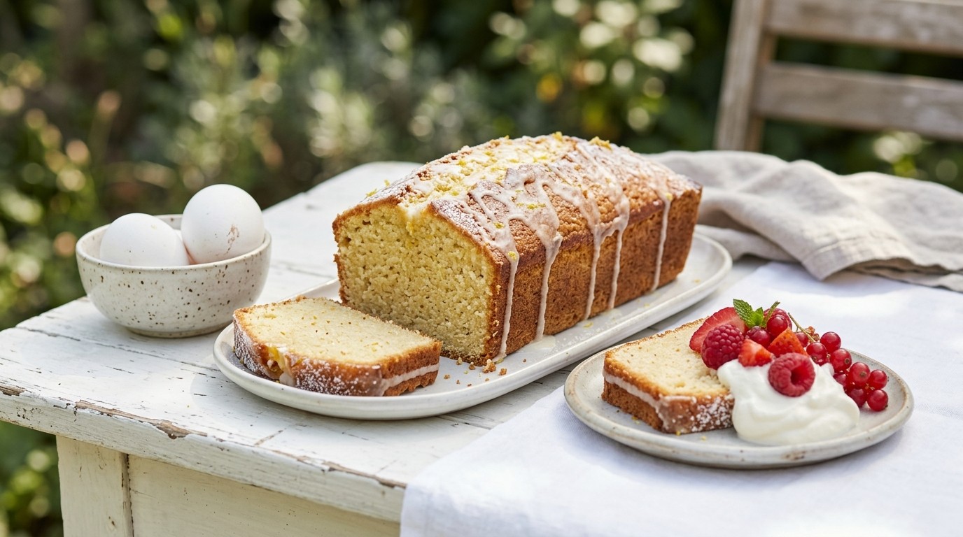 Amandel-citroencake met Rode Zomervruchten