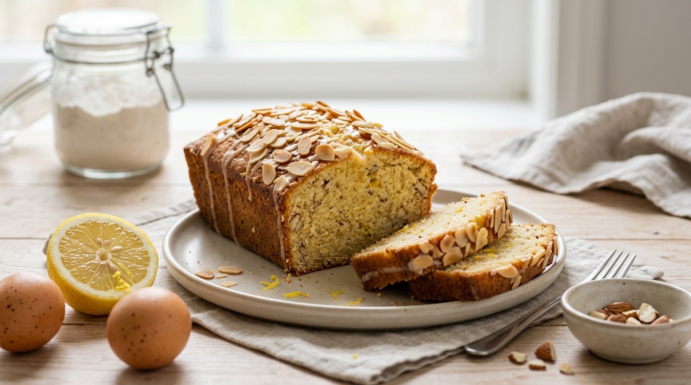 Amandelcake met citroenrasp
