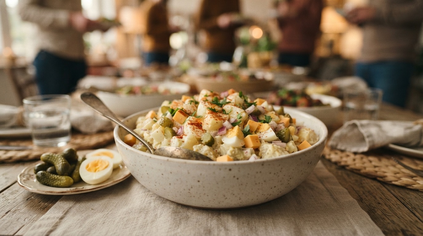 Amerikaanse aardappelsalade voor buffet